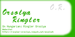 orsolya ringler business card